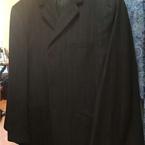VERSACE Classic Black Pinstripe Men's Blazer/Sport Coat